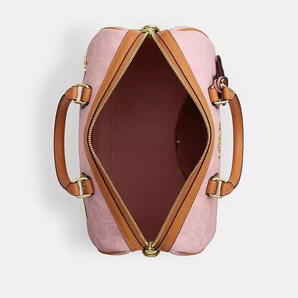 Coach Large Powder Pink Rowan Satchel NWT - Picture 4 of 8